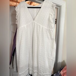 New White Eyelet Skort/Dress